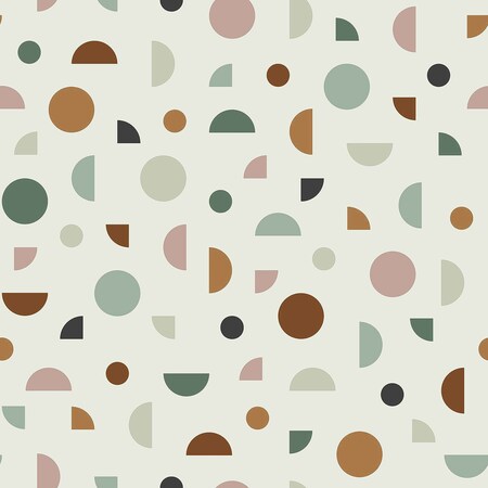 Manhattan Comfort Inglewood Marilee Multicolor Circles 33 ft L X 209 in W Wallpaper BR4060-139277